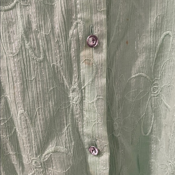 Coldwater Creek Light Green Casual Button-Down Shirt - Picture 5 of 5